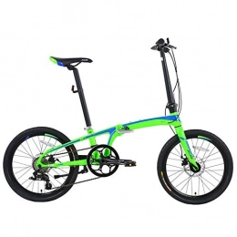 XIXIA Bicicleta XiXia X Bicicleta Plegable Marco de Aluminio Frenos de Doble Disco Amortiguador Bicicleta 8 Velocidad 20 Pulgadas