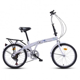 XMIMI Plegables XMIMI Bicicleta Plegable Acero de Alto Carbono Ultraligero Cambio portátil Pequeño Mini Estudiante Hombres y Mujeres Bicicleta Adulta 20 Pulgadas 7 Velocidad