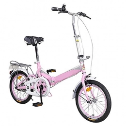XMIMI Bicicleta XMIMI Bicicleta Plegable Bicicleta Plegable retráctil Manillar de Aluminio Doble Anillo de Corte de Aluminio 16 Pulgadas Rosa