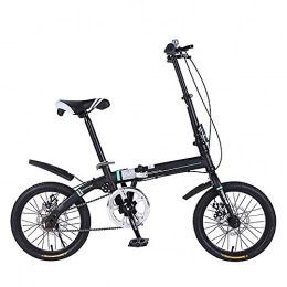 XMIMI Bicicleta XMIMI Bicicleta Plegable Marco de Acero de Alto Carbono Frenos de Disco Delanteros y Traseros Bicicleta Plegable 16 Pulgadas