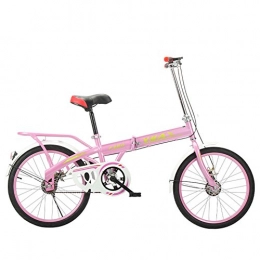 XQ Plegables XQ Bicicleta Plegable F380 Pink Girls Ultralight Portable 20 Pulgadas Bicicleta Individual De Velocidad nica