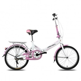 XQ Plegables XQ F300 Pink Plegable Bicicleta Adulto 20 Pulgadas Ultraligero porttil Estudiante Bicicleta para nios
