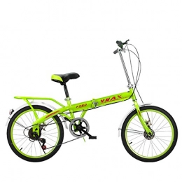 XQ Plegables XQ F380 Verde Bicicleta Plegable Ultralight Portátil 16 / 20 Pulgadas Velocidad Única Bicicleta De Niños Adultos (Tamaño : 16inch)