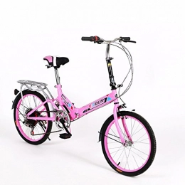 XQ Bicicleta XQ XQ163URE 20 Pulgadas Bicicleta Plegable 6 Velocidad Bicicleta Hombres Y Mujeres Bicicleta Adulto Bicicleta para Niños (Color : Pink)