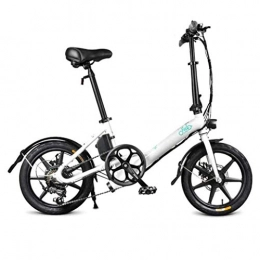 YANGMAN-L Bicicleta YANGMAN-L Bicicleta Plegable eléctrico, de 16 Pulgadas Plegable eléctrico de cercanías E-Bici de la Bici con 36V 7.8Ah batería de Litio, Blanco