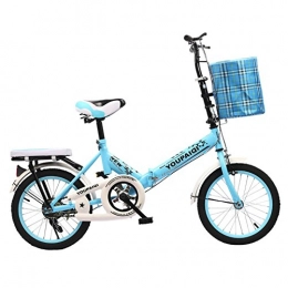 YEARLY Plegables YEARLY Bicicleta Plegable Estudiante, Bicicleta Plegable Infantil Bicicletas Plegable niños Estudiantes Niños ≥8 años-Azul B 20inch