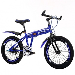 YEARLY Bicicleta YEARLY Bicicleta Plegable Infantil, Bicicleta Plegable Estudiante Los niños de Bicicleta Plegable Bicicleta de montaña Niños y niñas Bicicleta Plegable-Azul 20inch