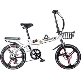 YHNMK Plegables YHNMK Bikes Plegable 20 Pulgadas 7 Velocidades, Bicicleta Plegable, Choque Doble Disco FrenosMarco de Acero de Alto Carbono, Unisex Adulto Bicicleta Plegable