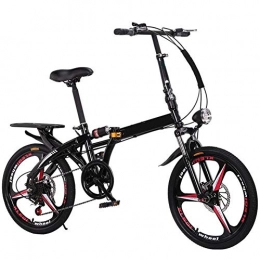 YJXD Bicicleta YJXD 20 Variable Pulgadas de Bicicletas Plegables Bicicletas for Adultos Velocidad Alta de Acero al Carbono de Bicicletas Plegables (Color : Black, Size : Variable Speed)