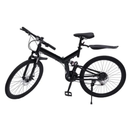 Yolancity Bicicleta Yolancity Bicicleta de montaña de 26 pulgadas, bicicleta para adultos, suspensión completa, freno de disco, bicicleta plegable de 21 marchas, adecuada para personas con una altura de 1, 6 – 1, 9 m