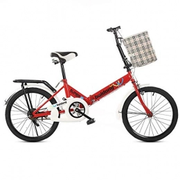 YOUSR Bicicleta YOUSR Bicicleta Plegable De Velocidad De 20 Pulgadas - Bicicleta Plegable para Estudiantes para Hombres Y Mujeres Bicicleta Plegable De Velocidad Bicicleta Amortiguadora Red Noshockabsorption