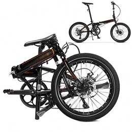 YRYBZ Plegables YRYBZ MTB Bicicleta de Montaa Plegable, 20 Pulgadas Bicicleta para Adulto, 8 Velocidades Velocidad Variable Bici Juvenil, Doble Freno Disco / Negro