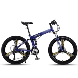 YXGLL Plegables YXGLL Bicicleta de montaña de 26 Pulgadas, Bicicleta Plegable para Estudiantes, Bicicletas Todoterreno de Velocidad Variable Que absorben los Golpes (Blue 27 Speed)