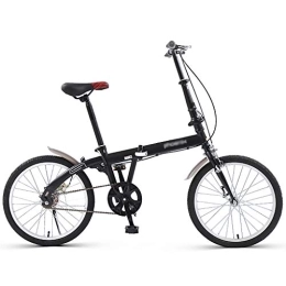 YYSD Plegables YYSD 20 Pulgadas Bicicleta Plegable Mini Bicicleta Ultraligera, Guardabarros Delanteros y Traseros, para Estudiantes, Trabajadores de Oficina, Entornos Urbanos y Desplazamientos al Trabajo (Negro)