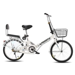 YYSD Plegables YYSD Bicicleta de Ciudad Plegable Ligera de Acero con Alto Contenido de Carbono Bicicleta Amortiguadora para Hombres y Mujeres Bicicleta para Mujeres Adultas - Velocidad Única 4 Colores