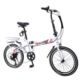 YYSD Plegables YYSD Bicicleta Plegable Ligera, Bicicleta de Mujer Adulta Masculina y Femenina de 7 Velocidades, Bicicleta Antideslizante Que Absorbe Los Golpes, 16 Pulgadas