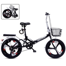 YYSD Plegables YYSD Bicicleta Plegable Viajero de La Ciudad Bicicleta Amortiguadora con Engranaje de 6 Velocidades Bicicleta Ligera para Adultos y Adolescentes (Carga Máxima 130 Kg)