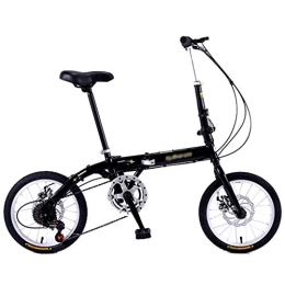 YYSD Bicicleta YYSD Bicicletas Plegables de 6 Velocidades Bicicleta Ultraligera de Confort Portátil para Estudiantes Adultos con Frenos de Disco Dobles, Bicicleta de Amortiguación