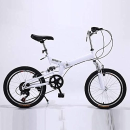 ZDXC Bicicleta ZDXC Bicicleta de Velocidad Variable Plegable de 20 Pulgadas - Coche Plegable para Estudiantes Adultos Bicicleta de Amortiguación de Bicicletas para Hombres y Mujeres (Color: Azul, Negro, Blanco)
