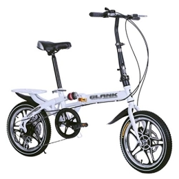 ZDXC Plegables ZDXC Bicicleta Plegable - Bicicleta Plegable con Soporte Trasero - Bicicleta Urbana Ligera con Velocidad Variable para Hombres y Mujeres Estudiantes