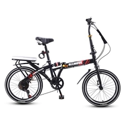 ZDXC Plegables ZDXC Bicicleta Plegable de 20 Pulgadas para Urbana Mujeres, Trabajo para Adultos, Ultraligero, de Una Sola Velocidad, Portátil, Pequeño, para Estudiantes, para Hombres, Portador Plegable, Bicicleta