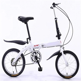 Zhangxiaowei Plegables Zhangxiaowei Plegable Cuadro De La Bicicleta-Aluminio Ligero para Los Niños Hombres Y De Mujeres Fold Bike16 Pulgadas, Blanco