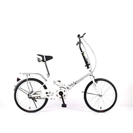 ZHANGY Bicicleta ZHANGY 20 pulgadas adulto mujer grande niño luz niña mujer con niño de ocio viaje rueda pequeña bicicleta, color blanco, tamaño 6 speed