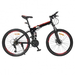 ZJBKX Bicicleta ZJBKX Bicicleta de montaña plegable de 26 pulgadas, ligera y portátil, velocidad variable de doble absorción de golpes, para hombres y mujeres, 24 velocidades.