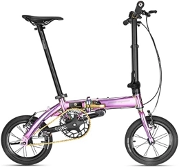 ZLYJ Plegables ZLYJ Mini Bicicleta Plegable Ligera 14 Pulgadas, Bicicleta Portátil Pequeña, Bicicleta Plegable para Adultos, Coche para Estudiantes C, 14inch