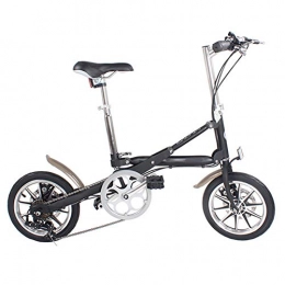 ZPEE Bicicleta ZPEE 16 Pulgadas 7 Velocidad Variable Aluminio Bicicleta Plegable, Portátil Ultra-luz Bicicleta Plegable De Viajero, Bicicleta Plegable Bicicleta Al Aire Libre Camino Adultos