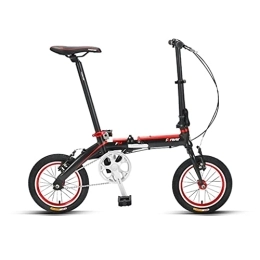 ZXQZ Bicicleta ZXQZ Bicicleta BMX de 14 Pulgadas, Bicicleta de Carretera con Marco de Aluminio Ligero, Fácil de Plegar, para Damas Y Adolescentes (Color : Black)