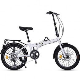 ZXYY Bicicleta ZXYY Bicicleta Plegable de 20 Pulgadas y 7 velocidades con Pedales Bicicleta Plegable con Bicicleta extrable de Gran Capacidad Bicicleta Liviana para Adolescentes y Adultos
