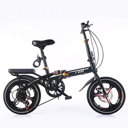 ZXYY Bicicleta ZXYY Bicicleta Plegable de 6 velocidades Marco de Aluminio liviano Bicicleta Plegable Shimano Amortiguador de 16 Pulgadas Pequeo porttil Bicicleta de Estudiante para nios Adultos Hombres y muj