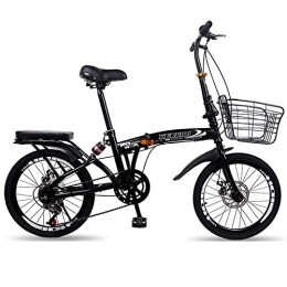 ZYD Bicicleta ZYD Bicicleta Plegable, Bicicletas portátiles de 20 Pulgadas y 6 velocidades, Freno de Disco Doble Bicicleta de montaña Viajeros urbanos para Adolescentes Adultos, 4 Colores