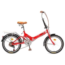 ZYD Bicicleta ZYD Bicicleta Plegable para Adultos Hombres y Mujeres Mini Bicicleta Plegable Ligera de 6 velocidades con Freno en V