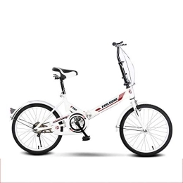 ZYD Bicicleta ZYD Bicicleta Plegable para Adultos, Ruedas de 20 Pulgadas, sin portabultos Trasero, Negro