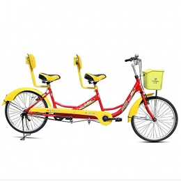 Kuan 24inches City en tándem de la Bicicleta Entre Padres e Hijos par Que Monta Bicicletas Entretenimiento Viajes,Red Yellow