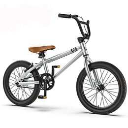 家具 BMX Bike 家� � Toddler Bike for 4-8 Years Old Boys Girls 16 Inch Children's Bicycle with Training Wheels and 95% Assembled, Multiple Colors(Size:High, Color:Silver)