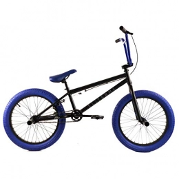 20 Inch Stealth Bicycle Freestyle Bike 1 Piece Crank, Hi-Tensile Steel Frame,Rear V Brake, Black Blue New 2020, 29.2 Lbs Lightweight