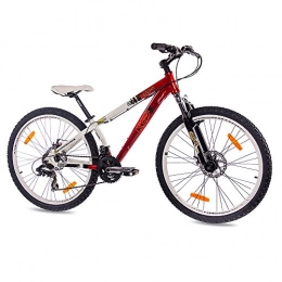 Leader Bike 26" DIRT BIKE MOUNTAIN BIKE EDGE ALLOY 21 speed Shimano white red - (26 inch)