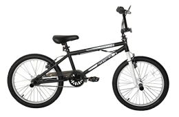 Ammaco BMX Bike Ammaco Freestyler 20" Wheel Kids BMX Bike 360 Gyro & Stunt Pegs Black / White