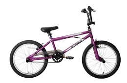 Ammaco Bike Ammaco Freestyler 20" Wheel Kids BMX Bike 360 Gyro & Stunt Pegs Purple Black Age 7+