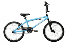 Discount BMX Bike Ammaco Freestyler BMX Bike Bicycle 20" Wheel Kids With 360 Gyro & Stunt Pegs Blue Age 7+