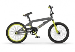 MBM BMX Bike Bike MBM Boost BMX, alloy frame, 20 inch, 1 speed, size 28 cm (Matt Smoke / Lime)