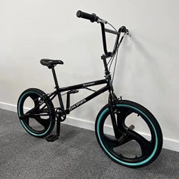 Black 20" Wheel BMX Bike Children's Bike Freestyle Cycle and Street Single Speed Stunt Style Bicycle for Kids Boys Girls