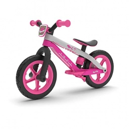Chillafish CPMX02 BMXie 2 with Integrated Footrest and Footbrake BMX Styled Balance Bike & Airless Rubberskin Tires, Pink, Brake