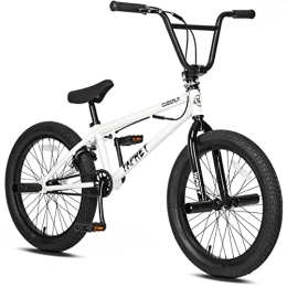 cubsala  cubsala 20 Inch Kids Bike Freestyle BMX Bicycles for 6 7 8 9 10 11 12 13 14 Years Old Boys and Beginner Riders with pegs, White