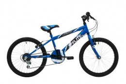 Flite Bike Flite Maniac Boys' Kids Bike Blue, 11" inch steel frame, 6-speed 20" black alloy rims steel v-brakes