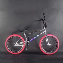HCMNME BMX Bike HCMNME durable bicycle Profession Fancy BMX Bike, Suitable For Beginner-Level to Advanced Riders Street BMX Bikes, 20-Inch Stunt Action Fancy BMX Bicycle Alloy frame with Disc Brakes