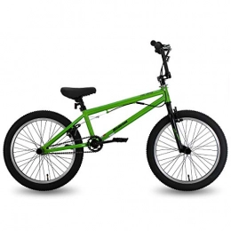 Hiland BMX Bike Hiland 20'' BMX Freestyle Bike for Boys with 360 Degree Gyro & 4 Pegs.Green